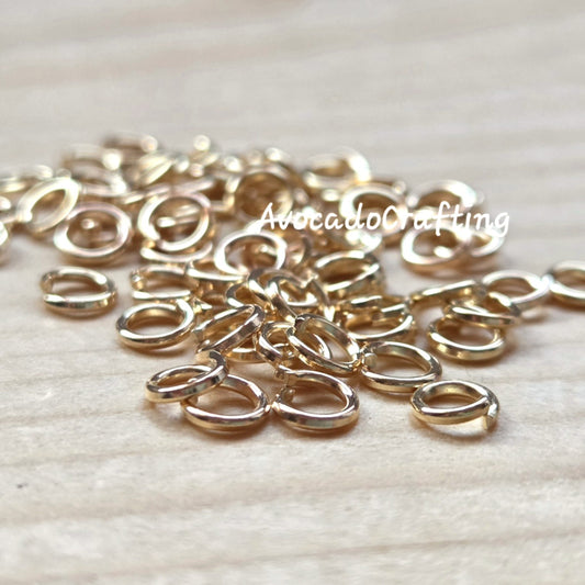 500/1000pcs // Open Jump Rings / KC gold / 4*0.7mm / Metal Alloy / Jewelry Making