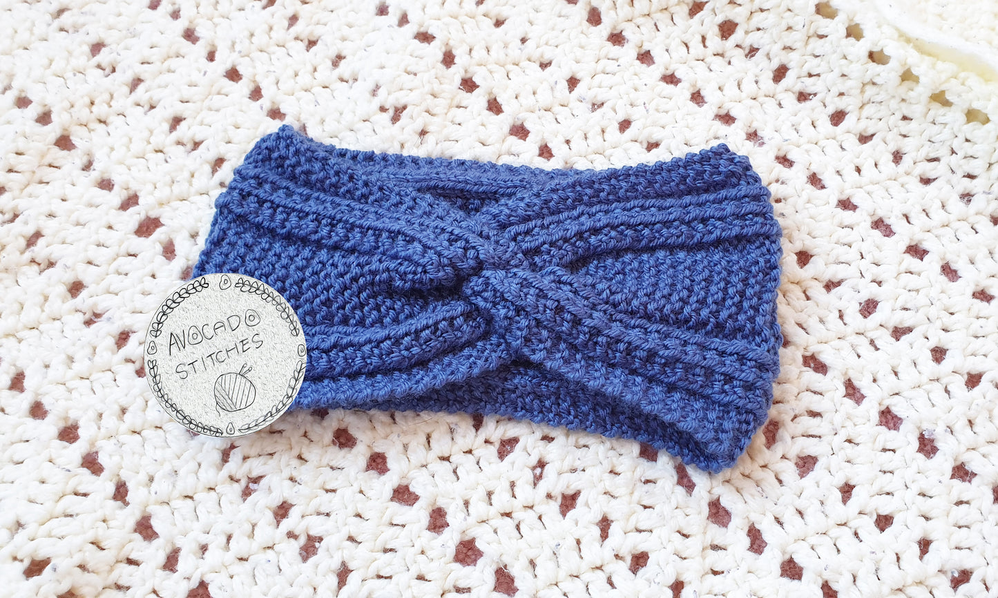 JUST SIMPLE HEADBAND / Acrylic Twisted Ear Warmer / Handmade in Canada