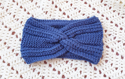 JUST SIMPLE HEADBAND / Acrylic Twisted Ear Warmer / Handmade in Canada