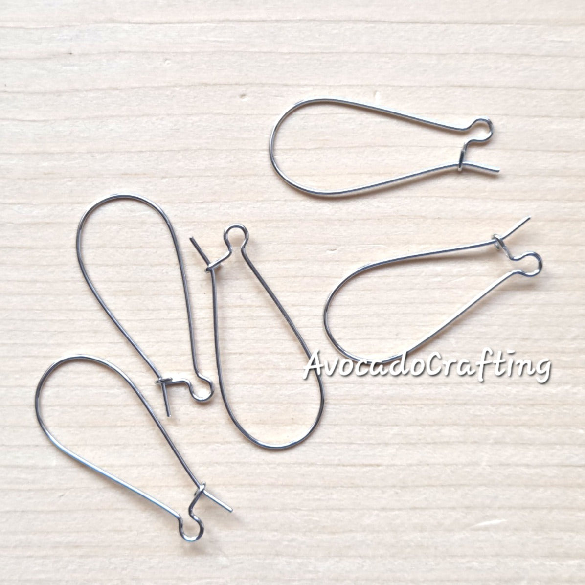 50pcs (25 pairs) // Metal Alloy / Kidney Earring Hoops / 33*14mm / Jewelry Making