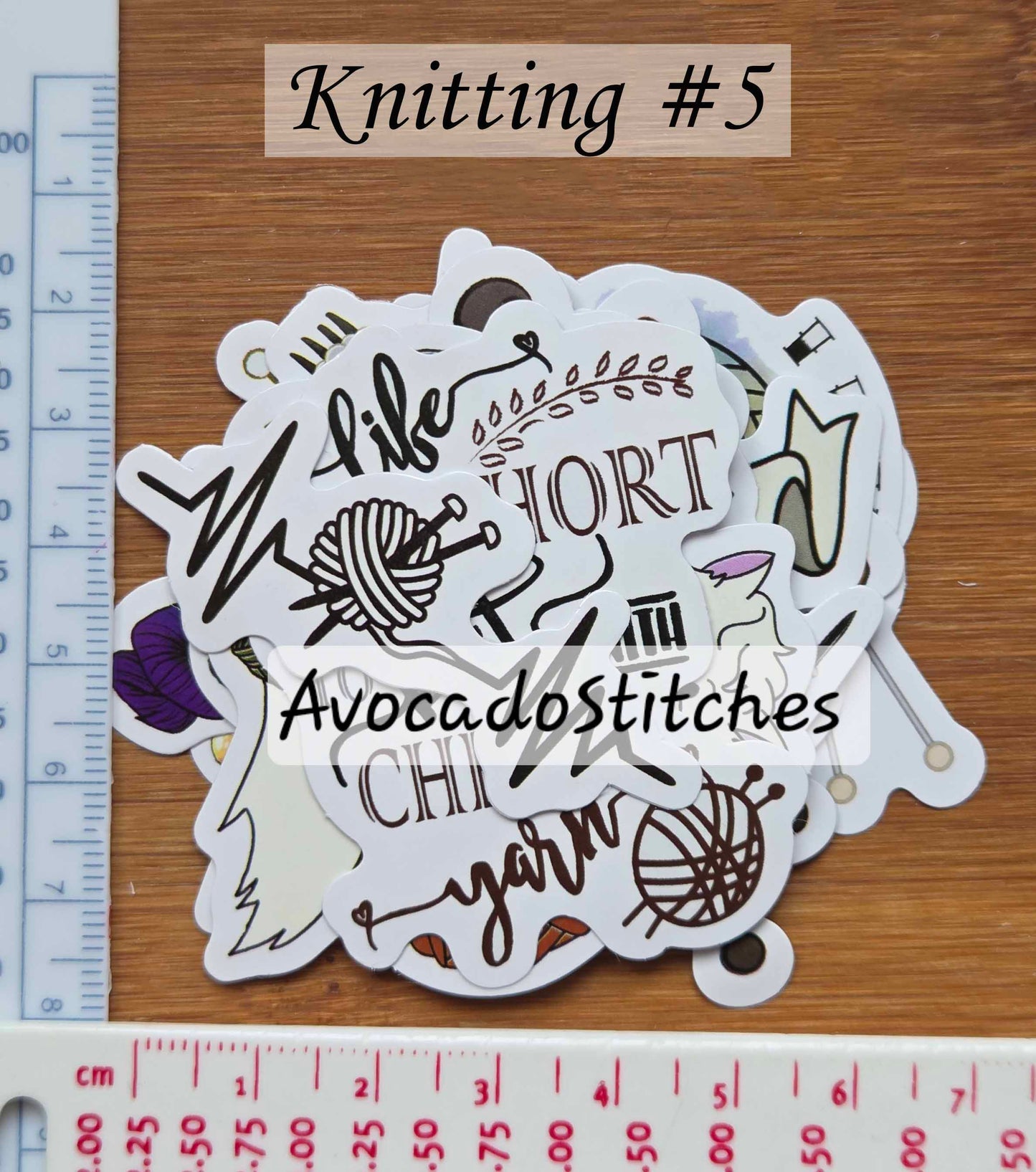 Knit Lovers / Waterproof Sticker Pack / 12 Designs (knit #5)