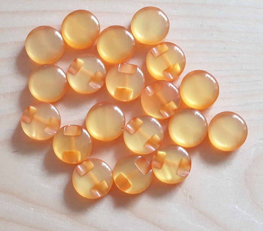 LIGHT ORANGE SHANK RESIN / 12mm - 8 buttons / Resin Buttons / Sewing Buttons