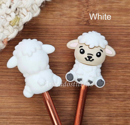 LAMBIE (3D) Stitch Stoppers / 2 pieces / Knitting Needle Stoppers / Point Protection / Notions