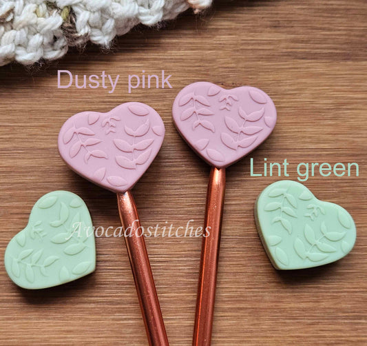 LEAFY HERAT Stitch Stoppers / 2 pieces / Knitting Needle Stoppers / Point Protection / Notions