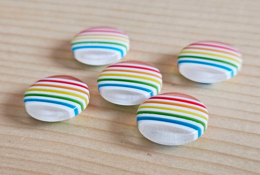 LIGHT RAINBOW / 14mm - 8 buttons / Resin Buttons / Sewing Buttons