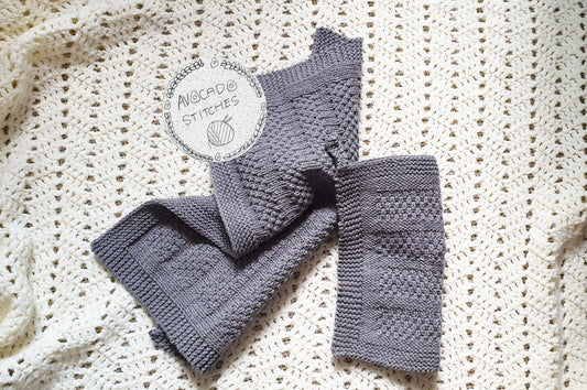 MOSS GARDEN Washcloth Kitchen Towel Set / Cotton Towel Set / Handmade in Canada