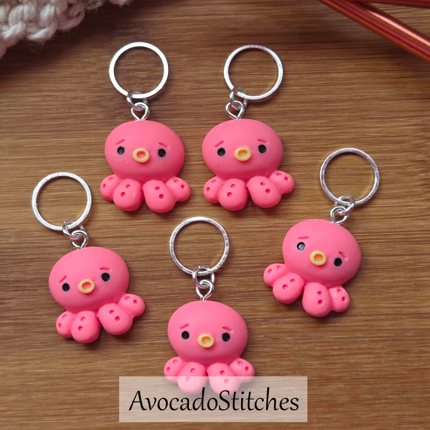 OCTOPUS - 5 Pieces / Knitting Crochet Stitch Markers / Notions