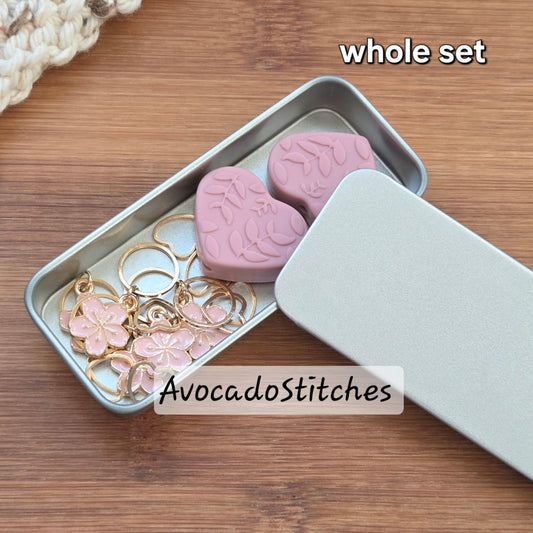 PINK BLOSSOM'S LOVE Notion Set / Knitters' Gift Set