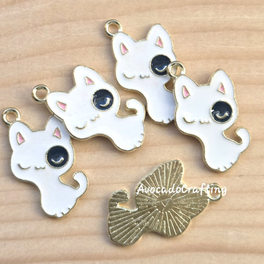 10 pieces // Pirate Cat Charm / 26*18mm / Jewelry Making
