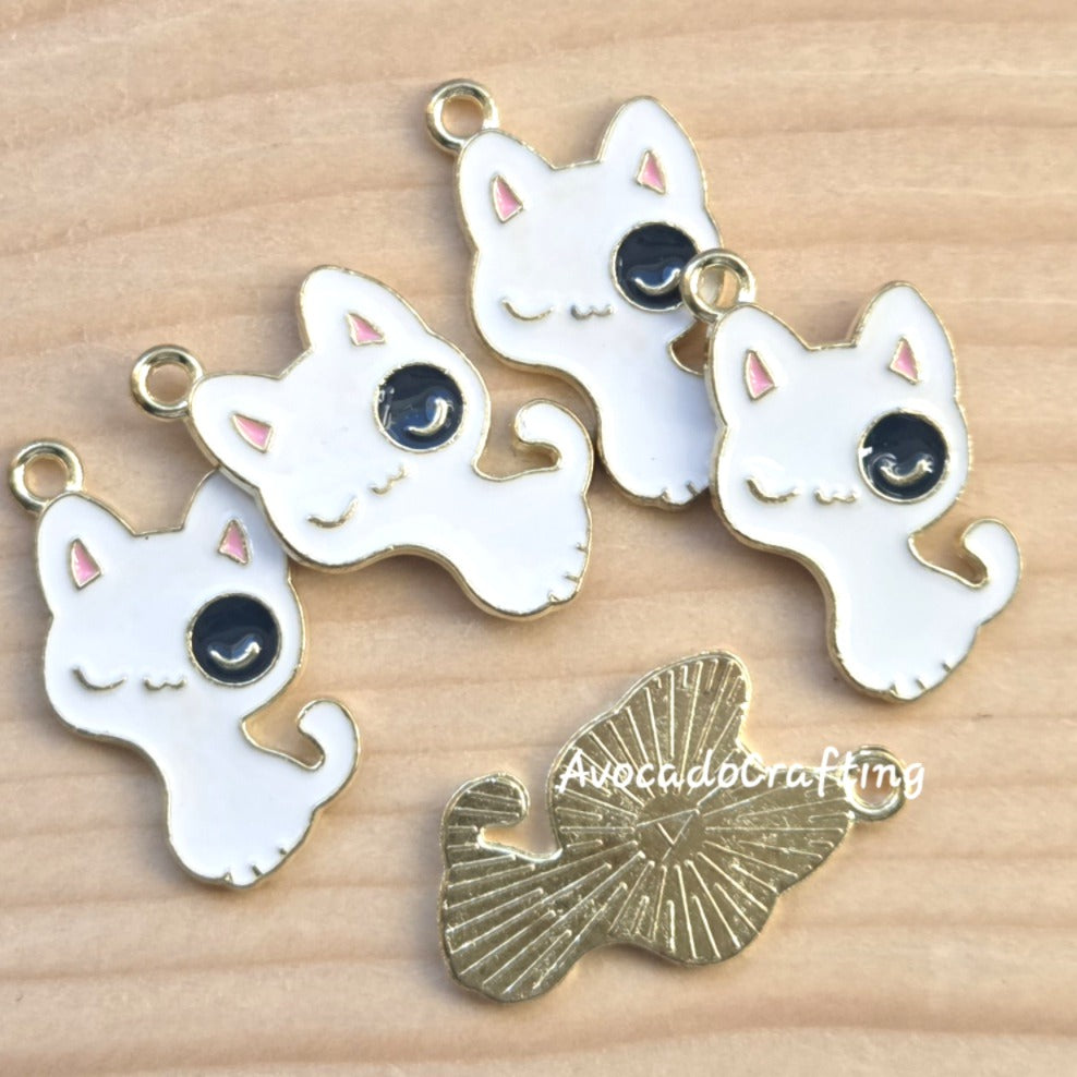 10 pieces // Pirate Cat Charm / 26*18mm / Jewelry Making