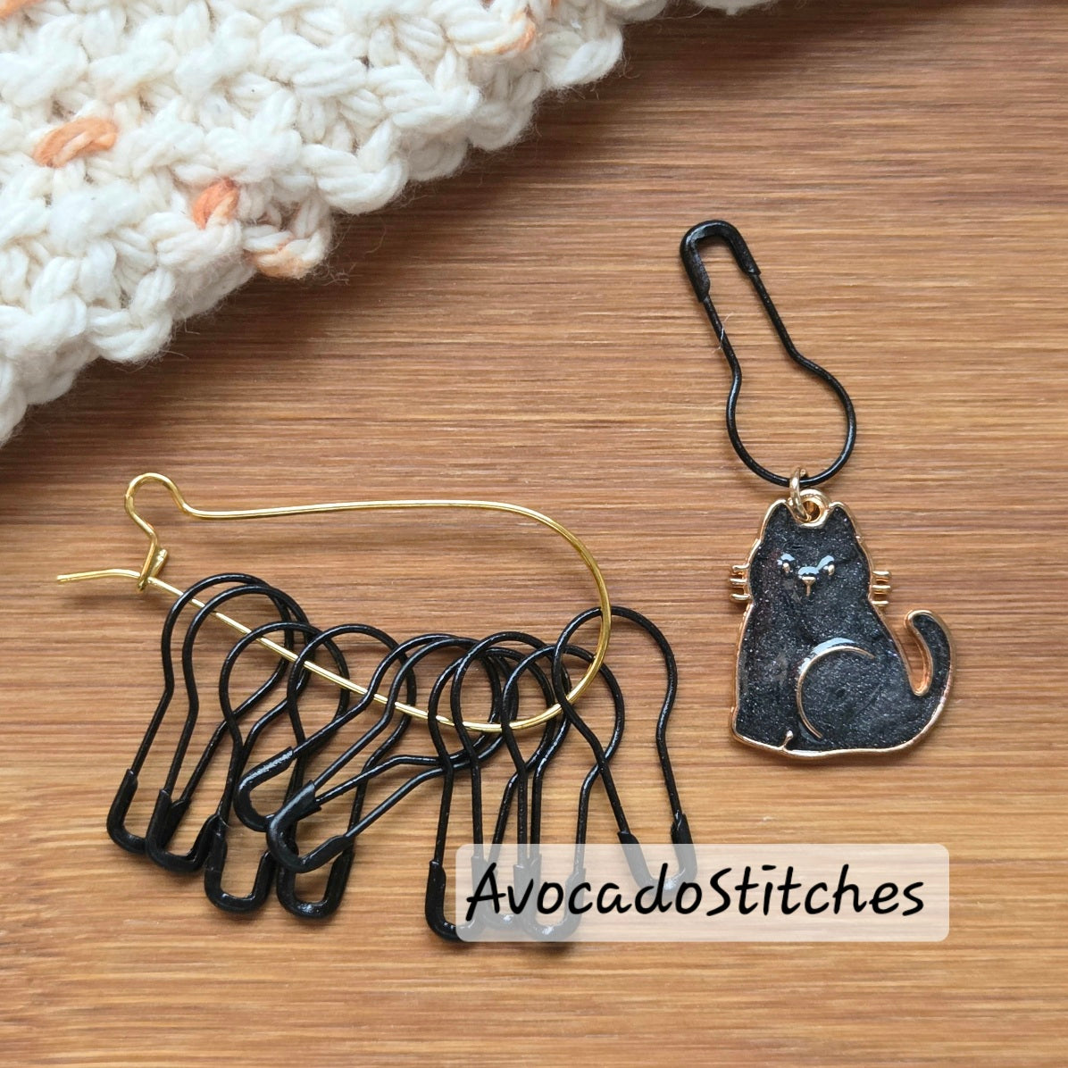 PURRCASSO CATS - 14 pcs / Knitting Crochet Stitch Marker Set / Removable Stitch Markers / Notions