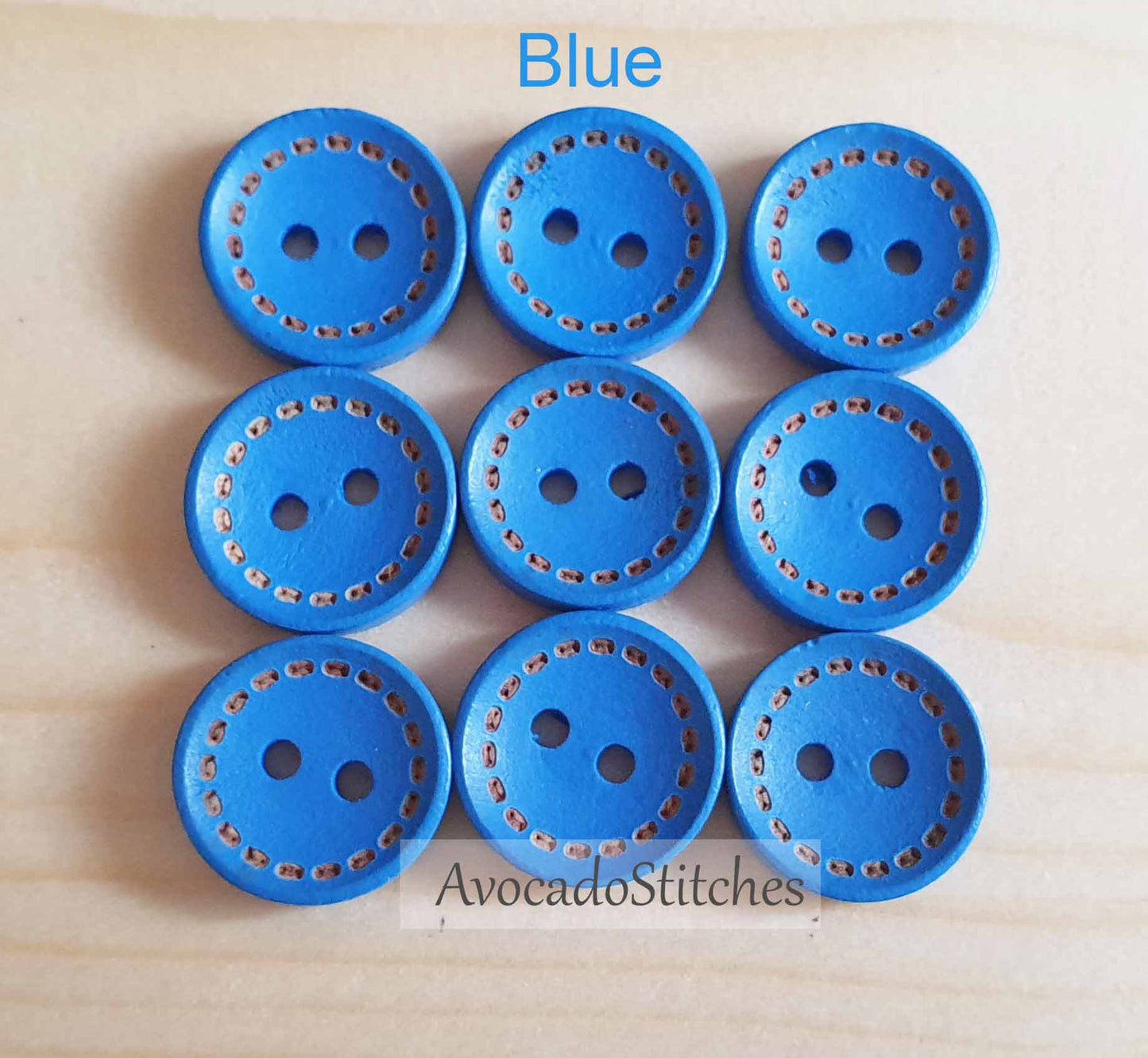 RAINBOW DASH / 15-20mm / 8 buttons / Wooden Buttons / Sewing