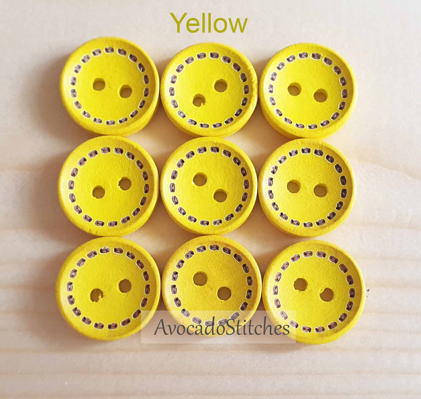 RAINBOW DASH / 15-20mm / 8 buttons / Wooden Buttons / Sewing