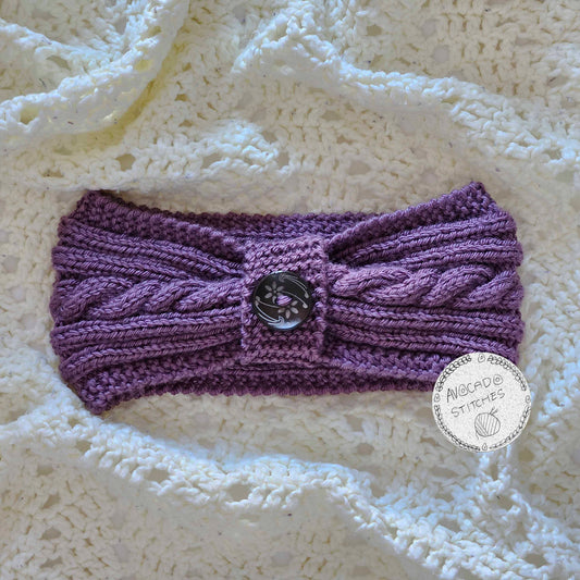 REVA HEADBAND (Digital Knitting Pattern) / Simple Cable Ear Warmer Pattern / Digital Knitting Pattern