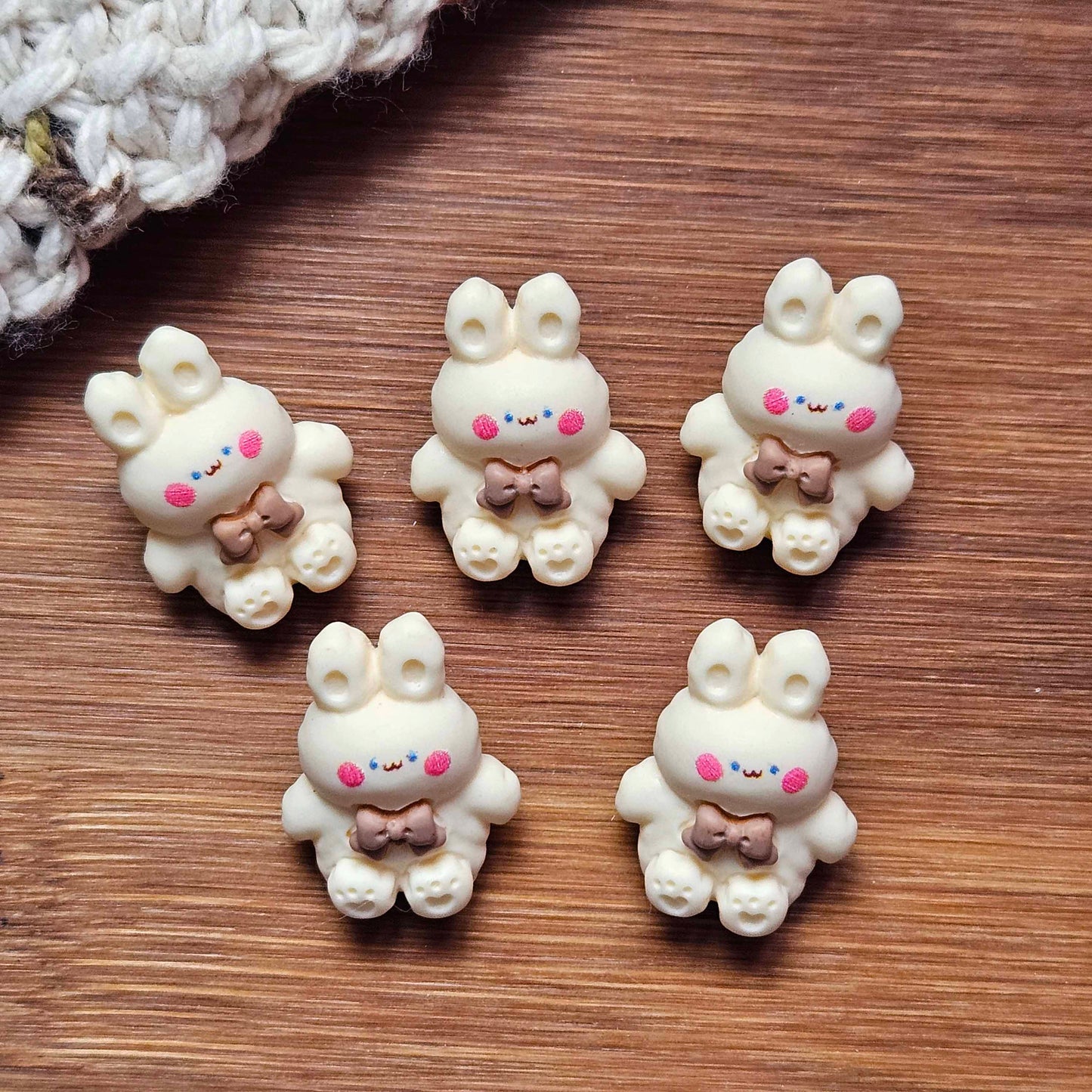 BABY RABBIT - Cream / 20*18mm / 4 buttons / Resin Shank Buttons / Sewing Buttons