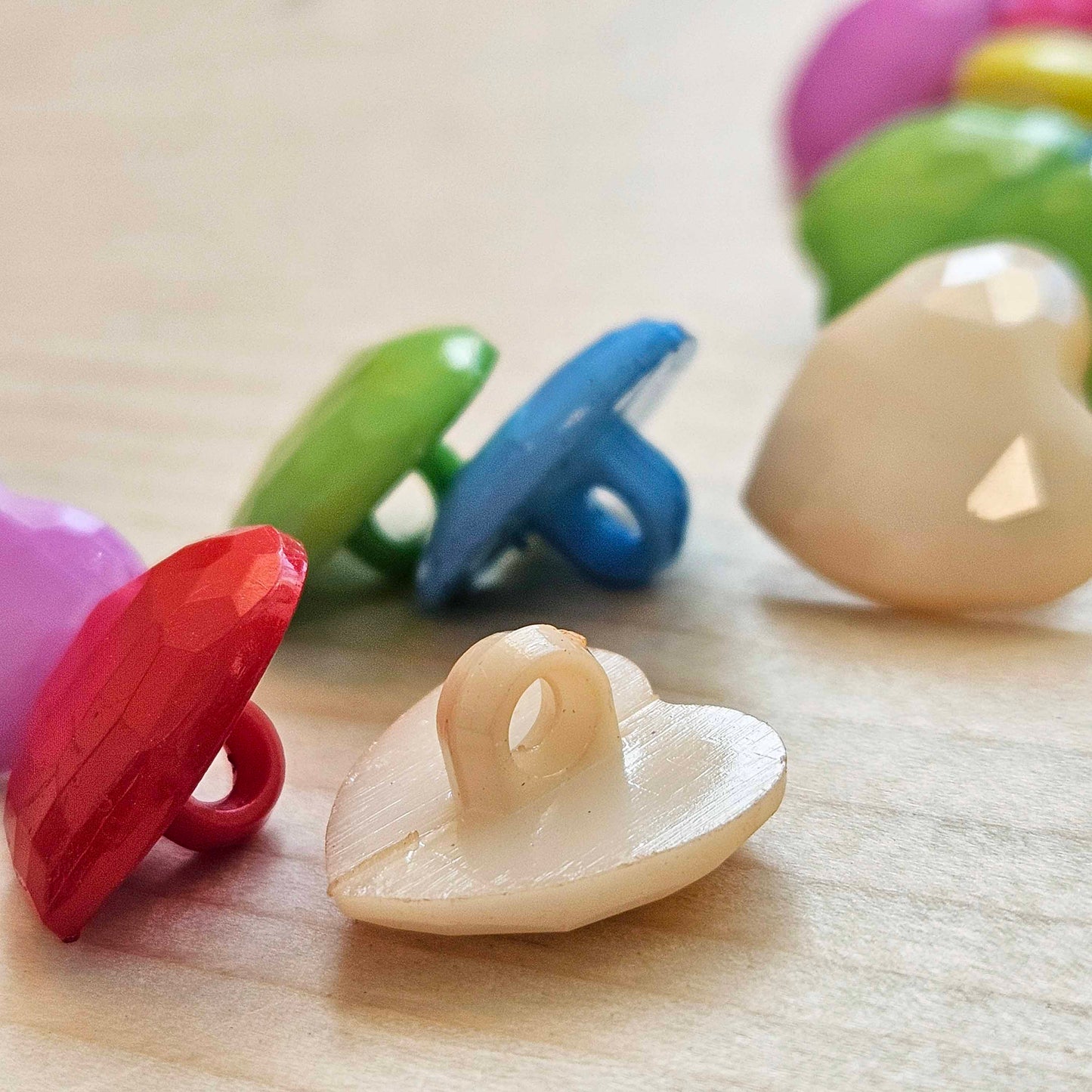 BABY HEART / 13.5*14mm - 10 buttons / Kid Child Shank Buttons / Sewing Buttons