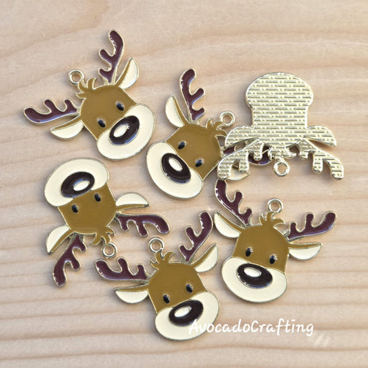 Reindeer Charm / 10 pieces / Jewelry Making