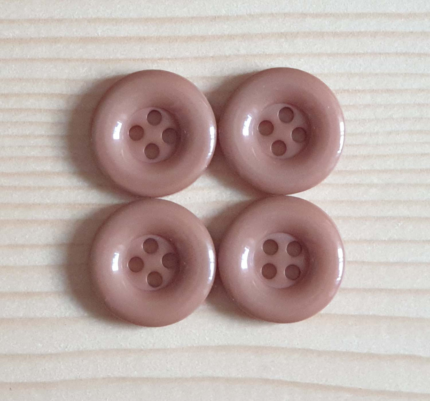 THICK EDGE RESIN LIGHT BROWN / 15mm / Resin Buttons / Sewing Buttons