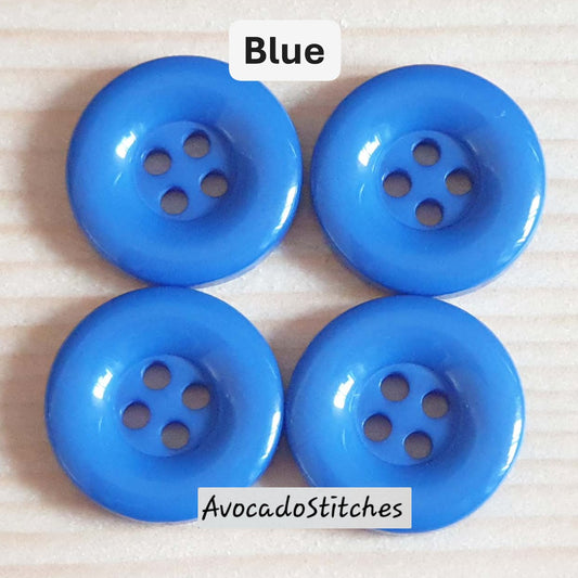THICK EDGE RESIN Blue / 15-18mm / Resin Buttons / Sewing Buttons