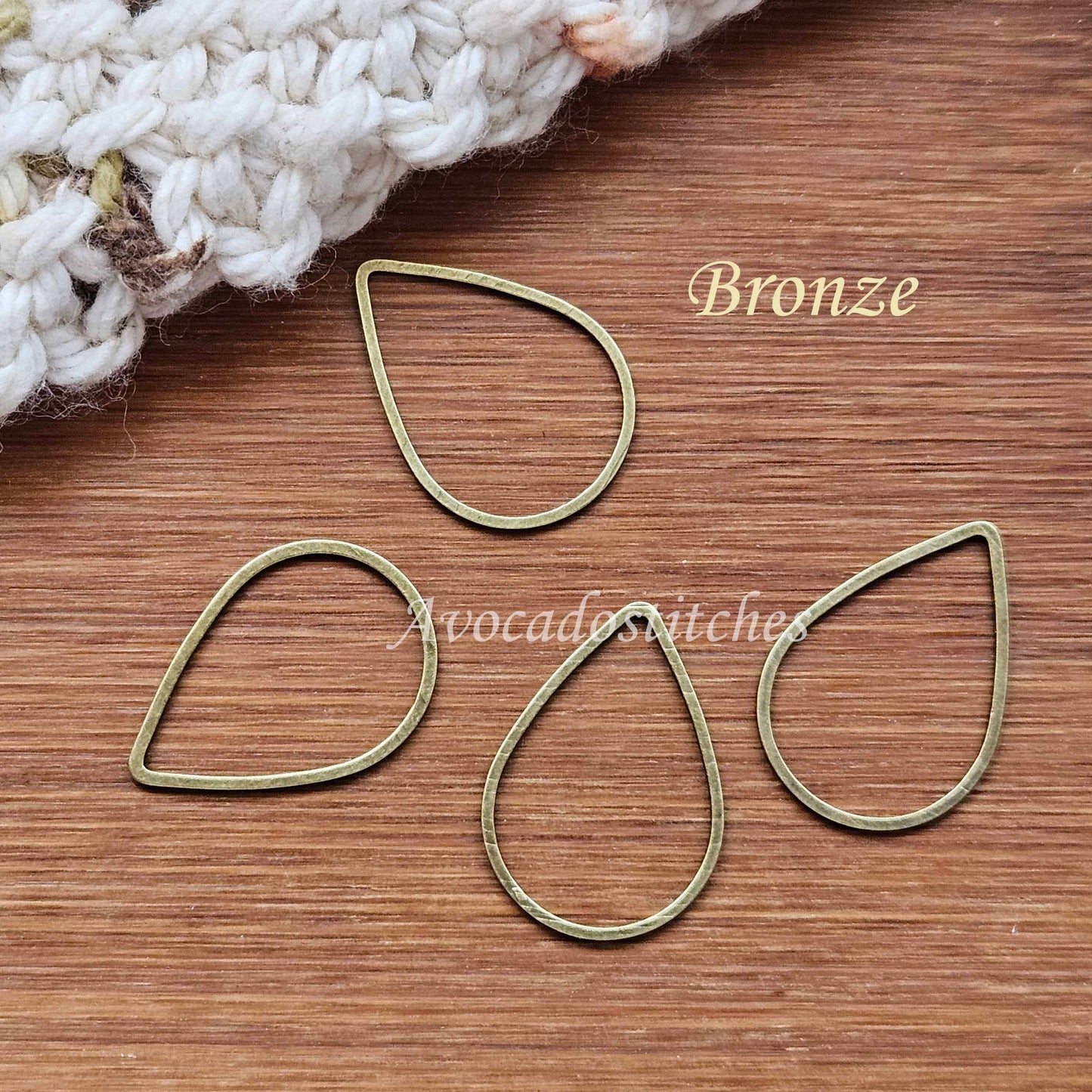 RAINDROP STITCH MARKERS / 6 pcs / Snag Free Stitch Markers / Knitting Stitch Markers / Notions