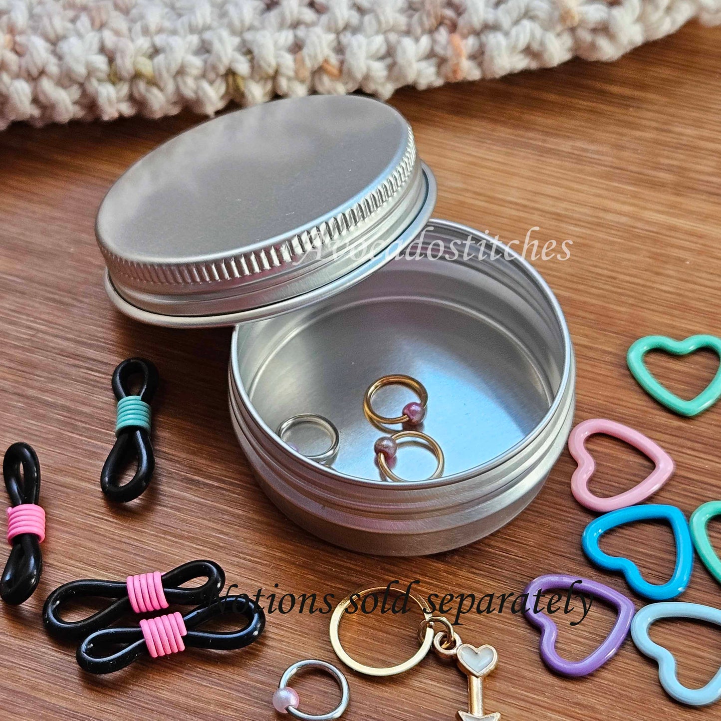 ERINITE PEARL STITCH MARKERS / 10 pcs / Rose Gold Snag Free Stitch Markers / Notions