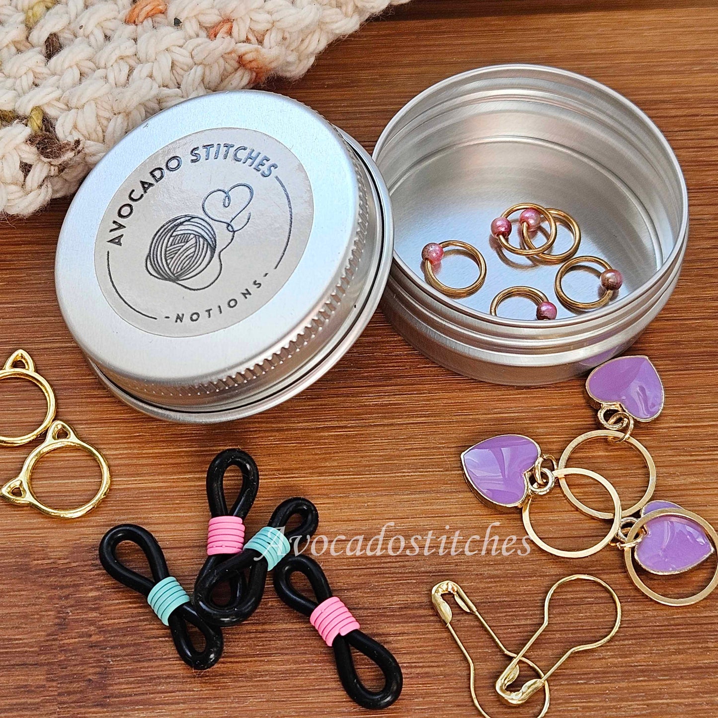 PASTEL PALETTE Bulb Pins / 40 pcs / Removable Stitch Markers / Crochet Knitting Stitch Markers / Notions