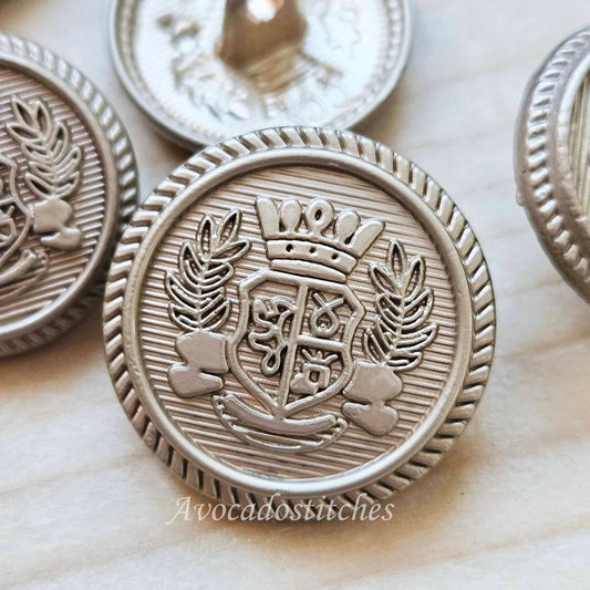 ROYAL WREATH SHANK - Light Gold / 15-20mm / Set of 4 buttons / Metal Alloy Shank Buttons