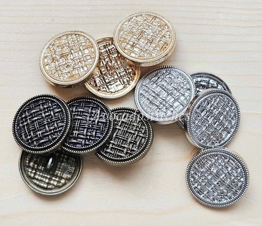 RUSTIC LUXE / 22mm - 6 buttons / Metal Alloy Shank Buttons