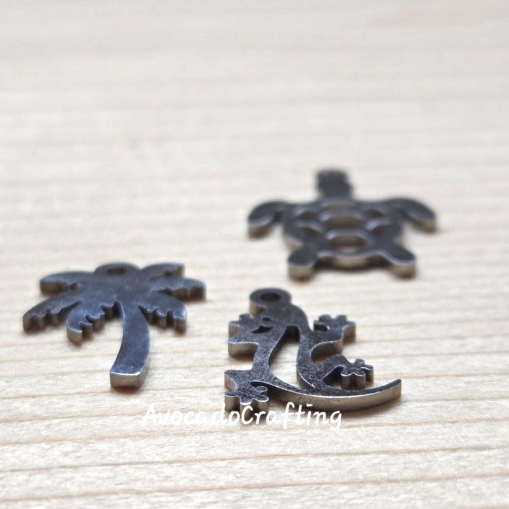 Tropical Series / Stainless Steel / 4 pieces / Jewelry Making
