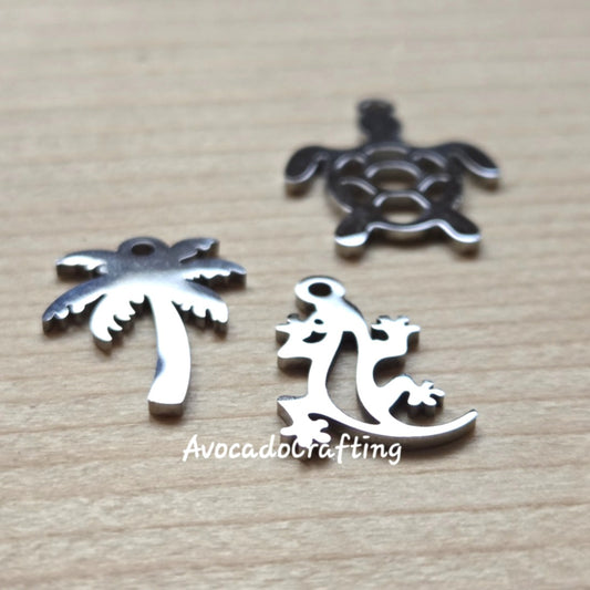 Tropical Series / Stainless Steel / 4 pieces / Jewelry Making