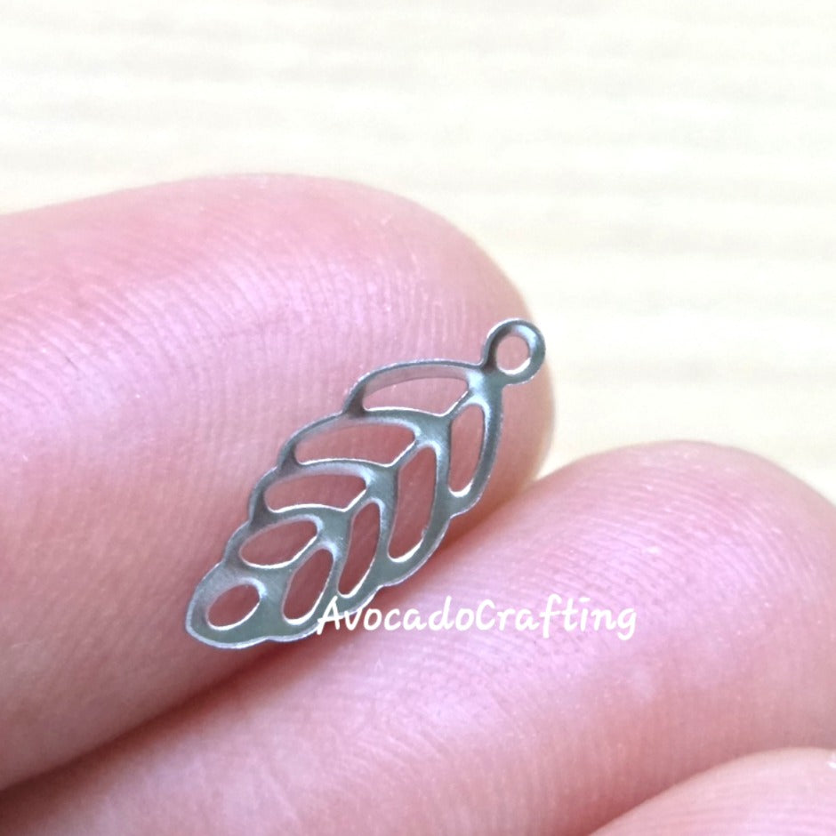50 pieces // 316 Stainless Steel / Mini Leaf / 13*5mm / Jewelry Making