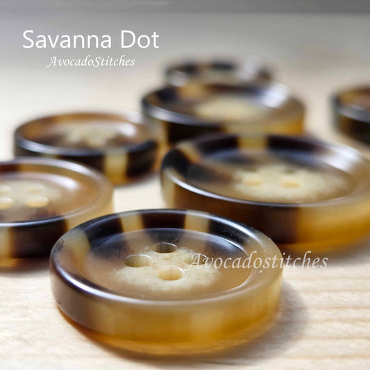 SAVANNA DOT Resin Buttons / 18-28mm / Sewing Buttons