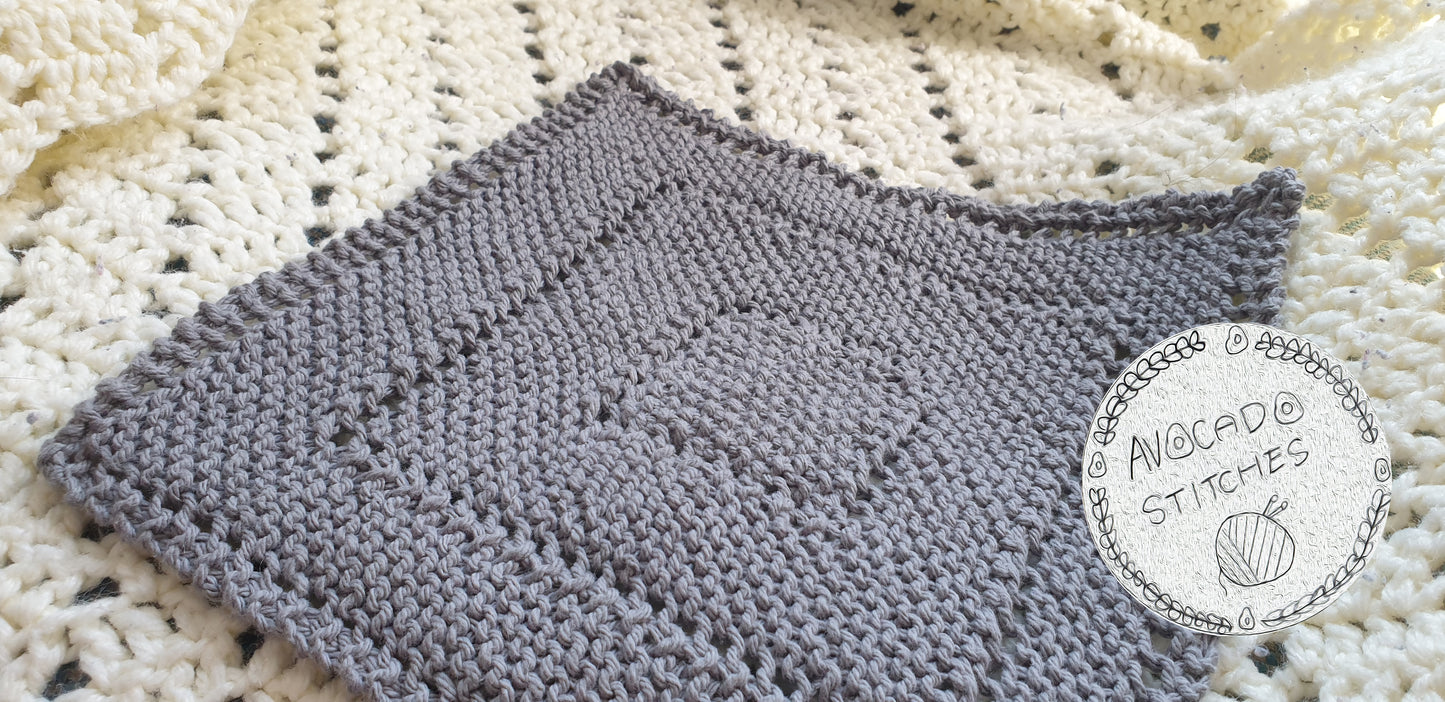 SQUARES WASHCLOTH (Digital Knitting Pattern) / Simple Pattern / Digital Knitting Pattern