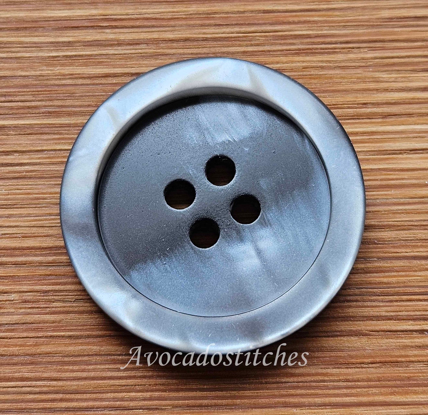 STORM SLATE / 25mm - 6 buttons / Resin Buttons / Sewing Buttons