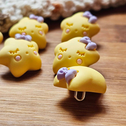 SWEET DREAMS - Yellow / 20*22mm / 4 buttons / Resin Shank Buttons / Sewing Buttons