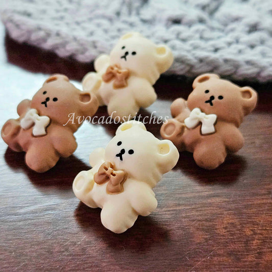 TEDDY BEAR / 17*19mm / 4 buttons / Resin Shank Buttons / Sewing Buttons