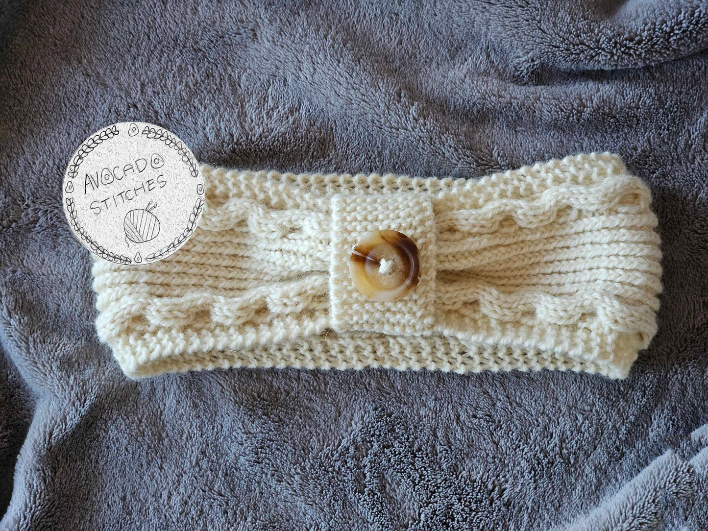 THALASSA HEADBAND (Digital Knitting Pattern) / Simple Cable Ear Warmer Pattern / Digital Knitting Pattern