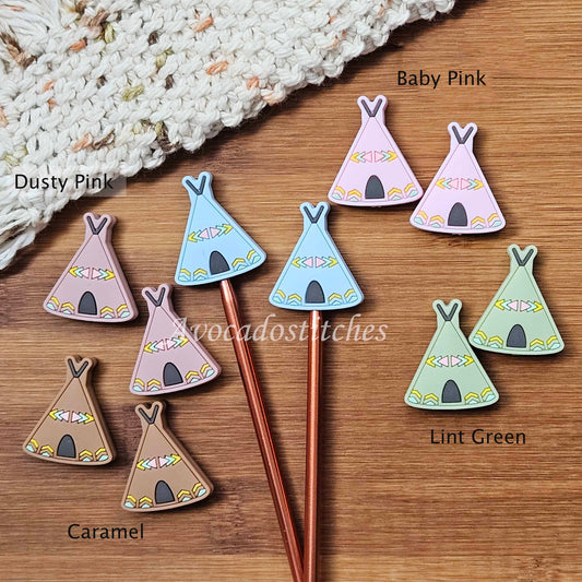 TIPI STITCH STOPPERS / 2 pieces / Knitting Needle Stoppers / Point Protection / Notions