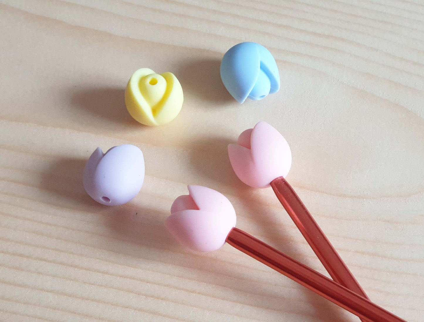 TULIP STITCH STOPPERS / Knitting Needle Stoppers / Point Protection / Notions