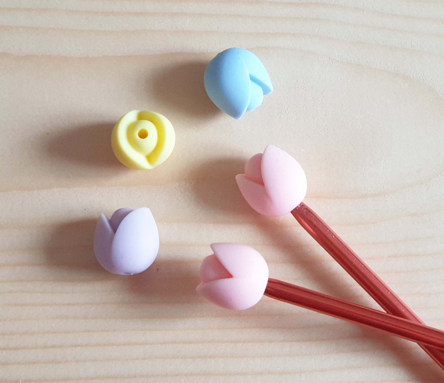 TULIP STITCH STOPPERS / Knitting Needle Stoppers / Point Protection / Notions