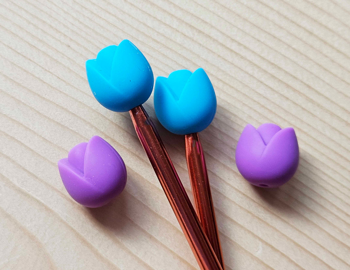 TULIP STITCH STOPPERS / Knitting Needle Stoppers / Point Protection / Notions