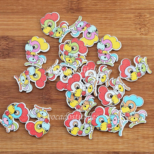 TURKEY / 30*25mm / 8 buttons / Wooden Buttons / Sewing Buttons