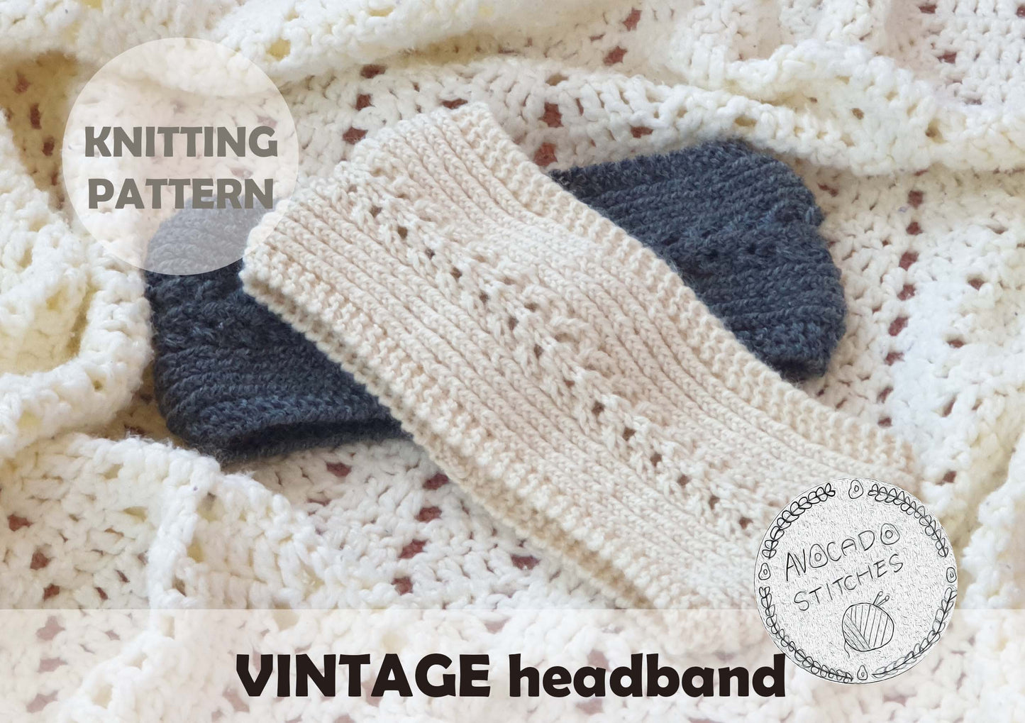 VINTAGE HEADBAND (Digital Knitting Pattern) / Simple Ear Warmer Pattern / Digital Knitting Pattern / PDF Pattern
