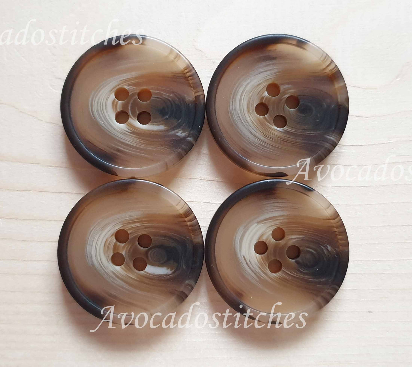 RESIN VINTAGE TORTOISE SHELL / 15-30mm / Resin Buttons / Sewing Buttons