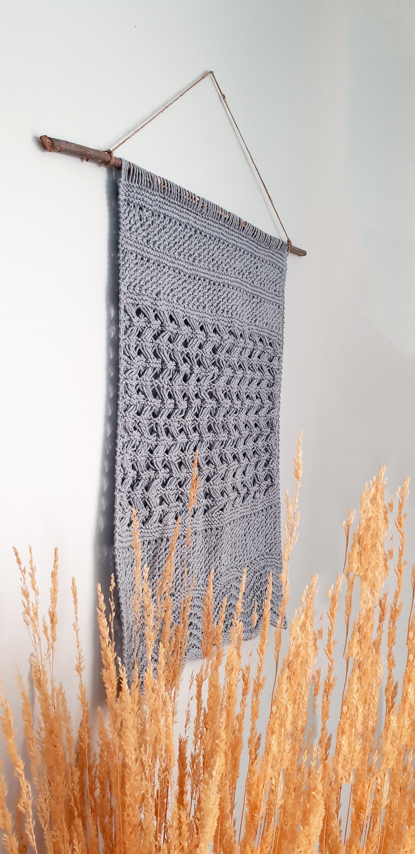 SEA BREEZE WALL HANGING (Digital Knitting Pattern) / Knit Wall Hanging Pattern / Boho Style / Digital Knitting Pattern