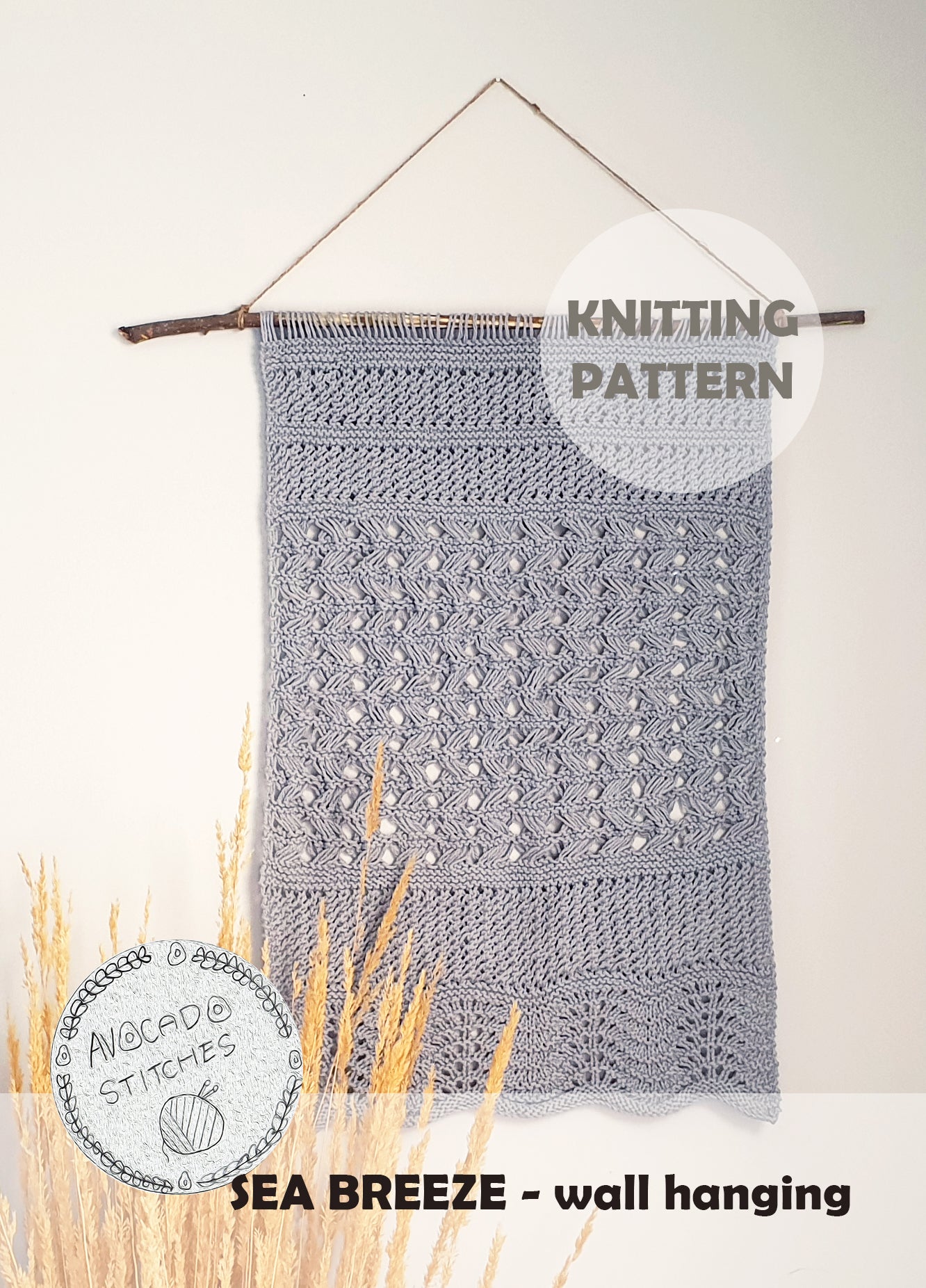SEA BREEZE WALL HANGING (Digital Knitting Pattern) / Knit Wall Hanging Pattern / Boho Style / Digital Knitting Pattern
