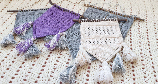THE RIPPLES WALL HANGING (Digital Knitting Pattern) / Knit Wall Hanging Pattern / Boho Style / Digital Knitting Pattern