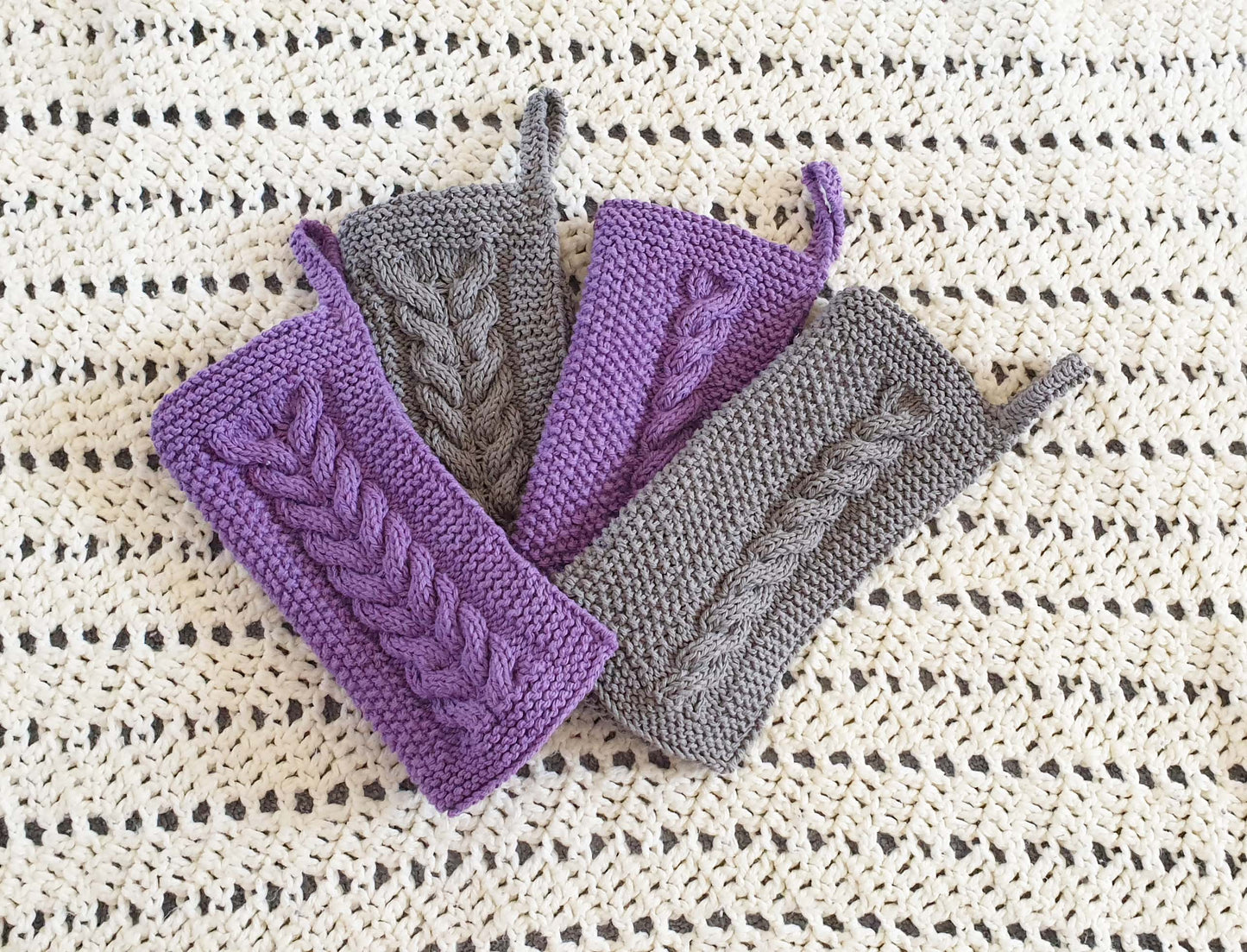 FLORA & FLORENCE WASHCLOTHS (Digital Knitting Pattern) / Simple Knitting Pattern / Digital Knitting Pattern