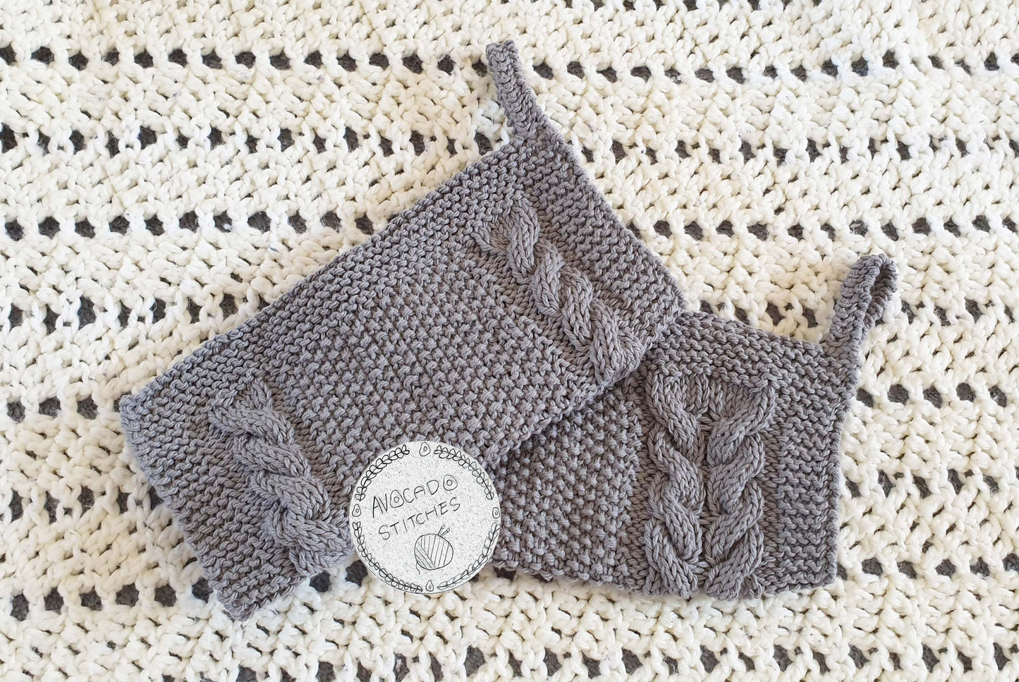 FLORA & FLORENCE WASHCLOTHS (Digital Knitting Pattern) / Simple Knitting Pattern / Digital Knitting Pattern