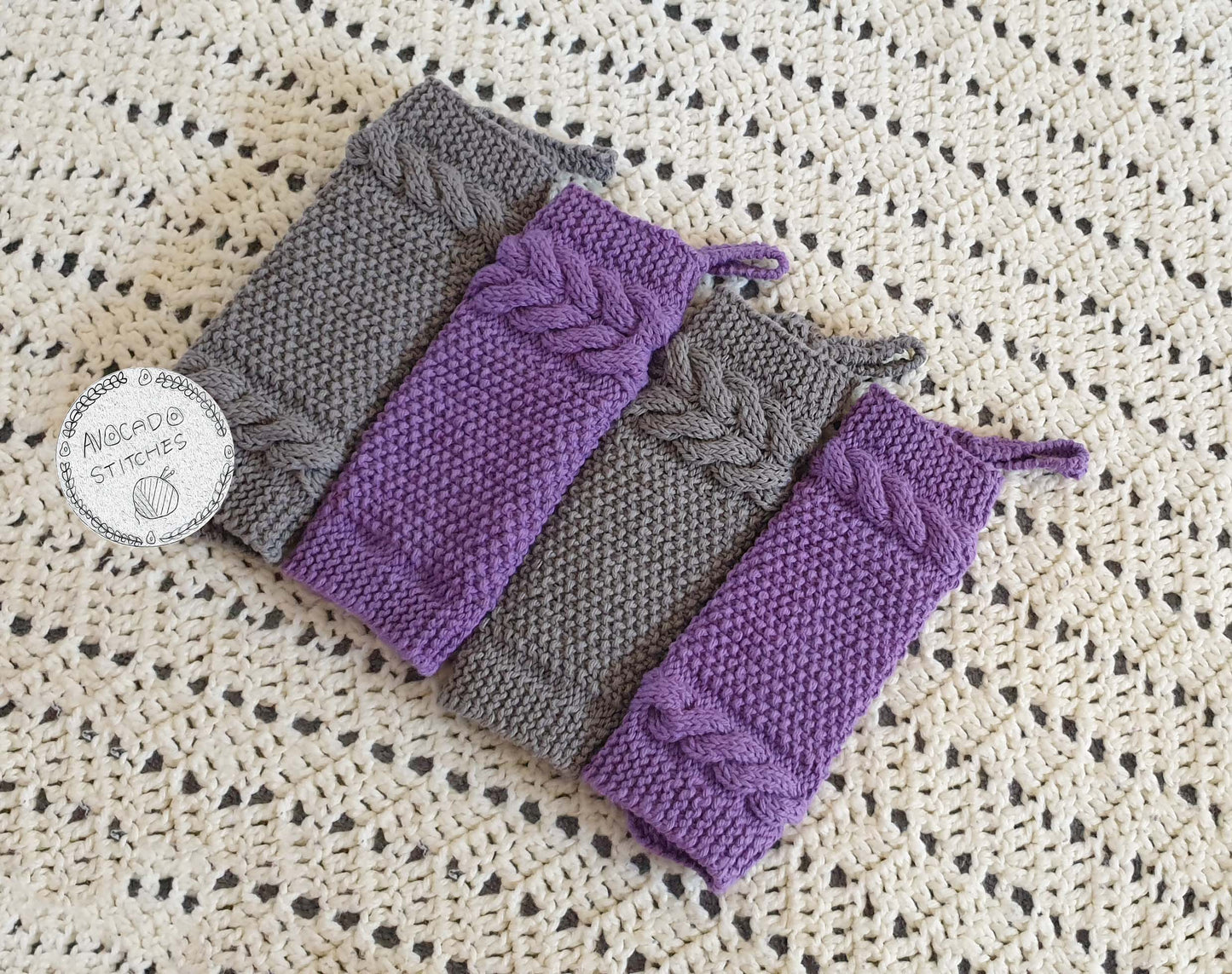 FLORA & FLORENCE WASHCLOTHS (Digital Knitting Pattern) / Simple Knitting Pattern / Digital Knitting Pattern